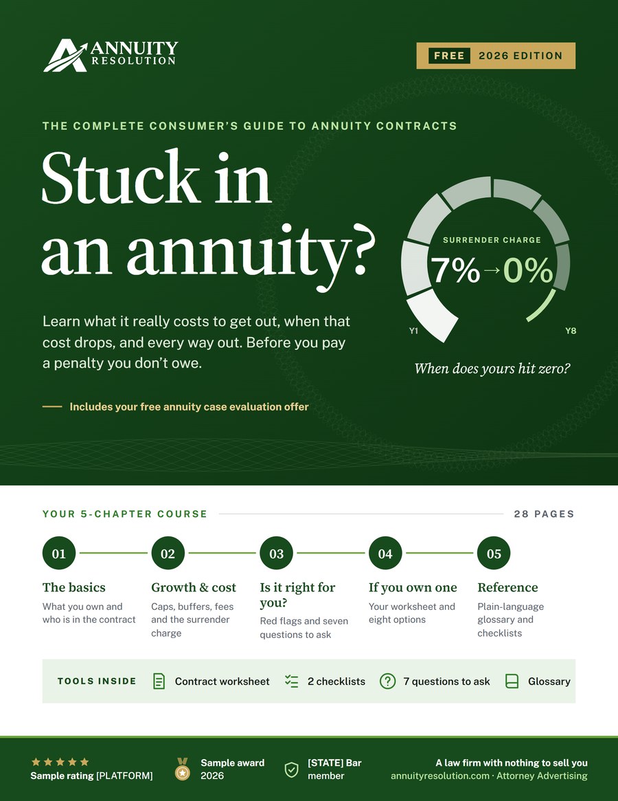 Stuck in an annuity? Free consumer guide cover