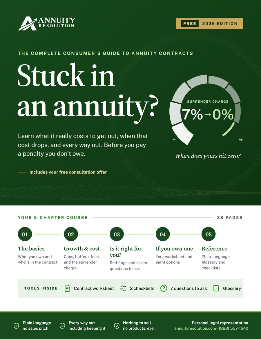 Stuck in an annuity? Free consumer guide cover